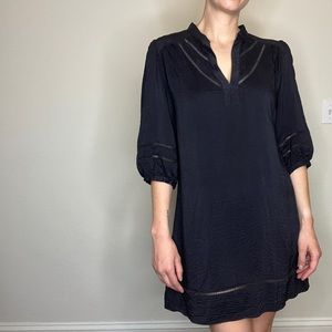 Silk black dress from Anthropologie